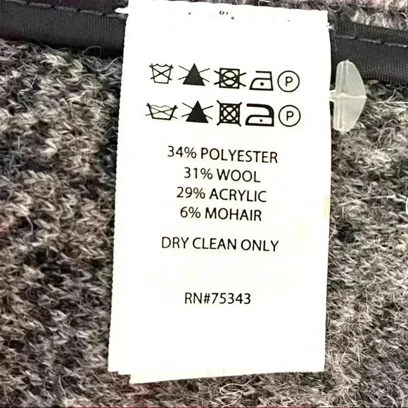 Nanette Lepore Sustainable Gray Ombre Wool Mohair Swing Jacket Coat Size S - Picture 14 of 16